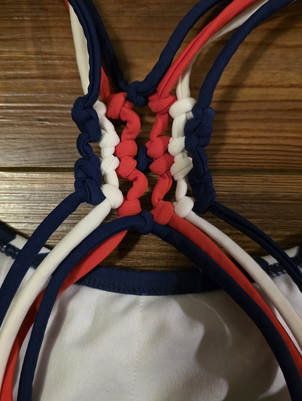 Endless Sun American Flag Star & Stripe Flounce Bikini Set Size XL - Picture 8 of 9